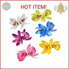 Aacehlh 6 Pcs Hawaiian Flower Hair Clips for Women, Artificial Plumeria Hibiscus