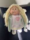 Vintage 1980s Cabbage Patch Kids 16” Doll Blonde Blue Eyes Coleco Outfit