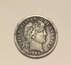 1902 - O Barber Dime!! VF