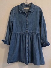 ASOS Womens Denim Dress Drop Waist Button Up-UK 14/US 10