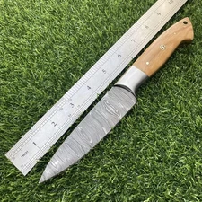 9'' Handmade Damascus Steak Knife - Premium Dining Table Cutlery Sharp Blade