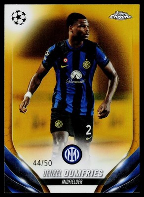 2023-24 Topps UEFA Club Competitions - Denzel Dumfries #9 - Gold Foilboard