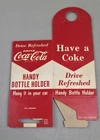 Vintage Rare  Coca-Cola Cardboard Car Handy Bottle Holder MCM Coke Advertisement