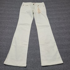Joui Jean Women's White Corduroy Flare Stretch Pants Size 9