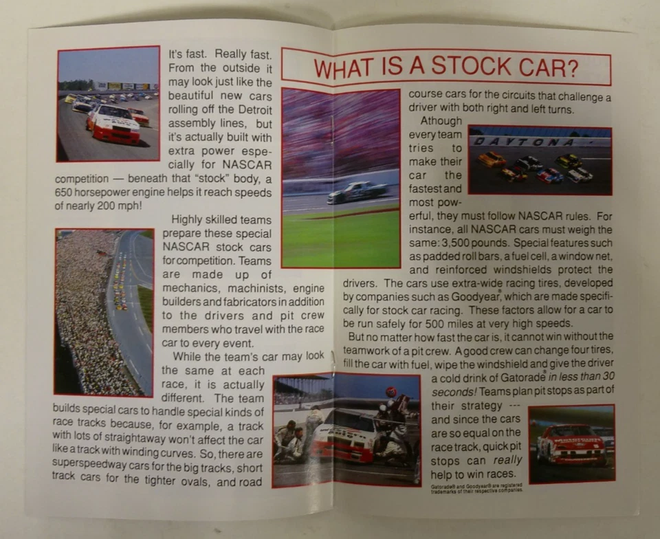 Folleto de datos de pista de NASCAR de carreras de autos tragamonedas realistas Foto 3 de 4