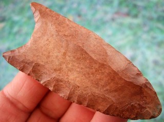 Super Fine Colorful 3 1/4 inch Tennessee Clovis Point with COA Arrowheads