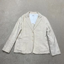 Toast Blazer Jacket Women's UK 12 Beige Hemp Cotton Linen Style Pockets Chore