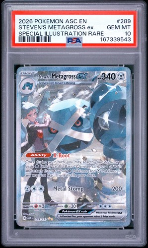 Steven's Metagross ex graded PSA 10 for sale on eBay