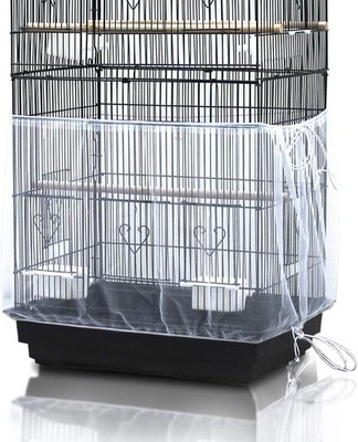 Vogelkäfig Samenfänger verstellbar Vogelkäfig Abdeckung weiches Nylon Netz Rock Papagei