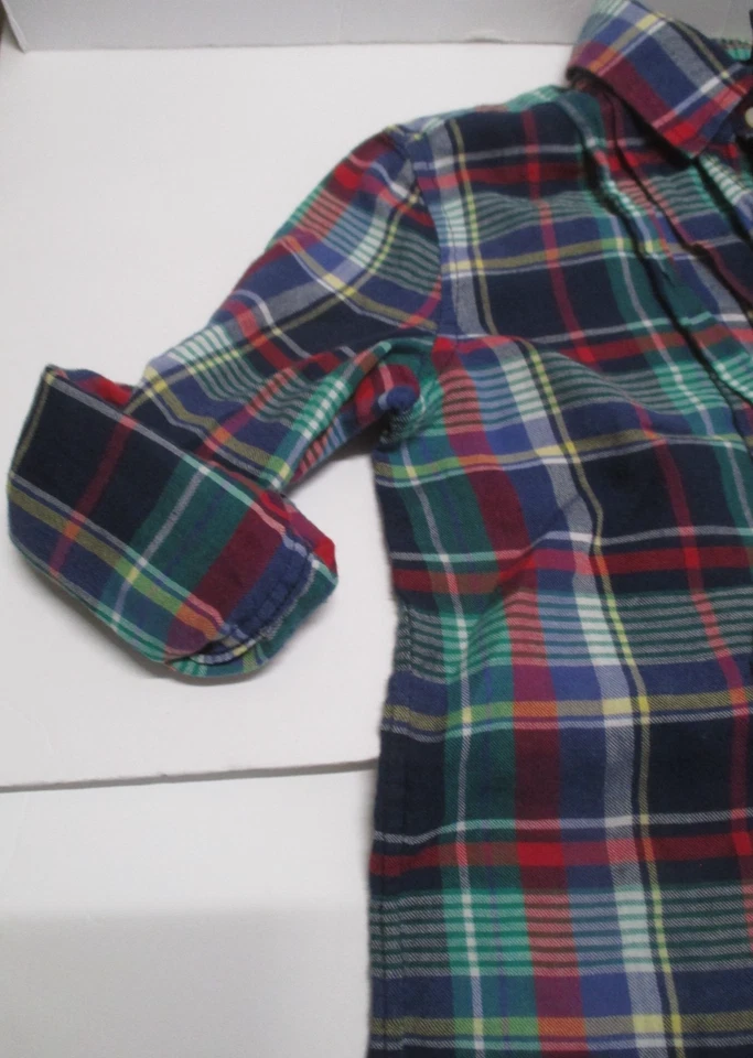 2 GIRLS RALPH LAUREN BLUE PLAID SHIRT & NEW GYMBOREE GRAY SKIRT SIZE 10 & 10 12 - Image 3 of 4