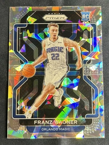 Franz Wagner 2021-22 Panini Prizm RC Silver Cracked Ice #310 Orlando Magic RC