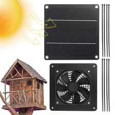 Ventilation Fans 12V 5W Solar Powered Panel Fan for Greenhouse Camping Sheds New