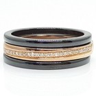 Comfort Fit .25ct H-SI Diamond Ceramic 14K Rose Gold 925 Engagement Wedding Ring — photo 4