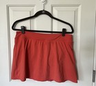 Lands End mini swim skirt tummy control solid orange Sz 12  bottom skort