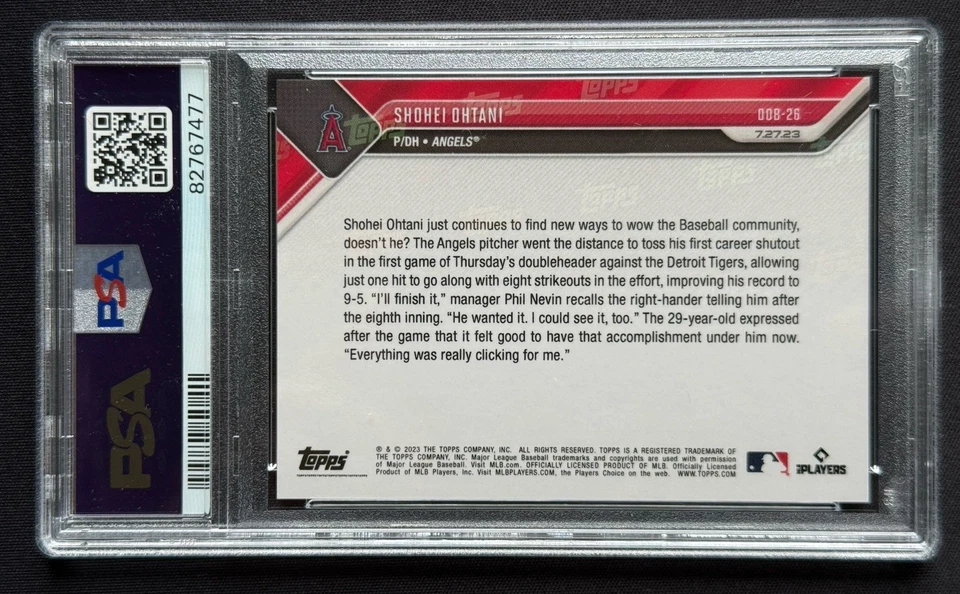 2023 Topps Now Shohei Ohtani Road to Opening Day - Bonus Card #ODB26 PSA 10 - Image 2 of 2