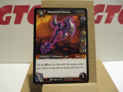 World of Warcraft TCG Obsidium Cleaver Card #190/202