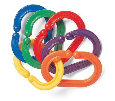 Discovery Toys BOOMERINGS Links to Attach Baby Stroller & Car Medium 