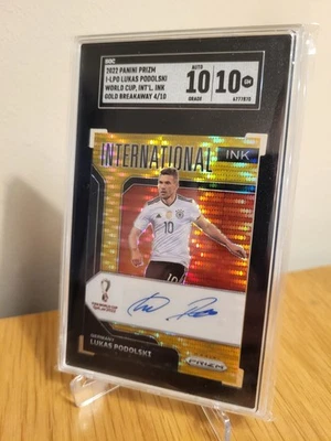 Panini Prizm 2022 Lukas Podolski gold Auto /10 SGC 10/10! DFB-Legend - Bild 1 von 2