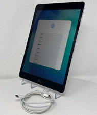 Apple iPad 9th Generation 64GB Wi-Fi Silver Cracked Screen Reset Cable Bundle