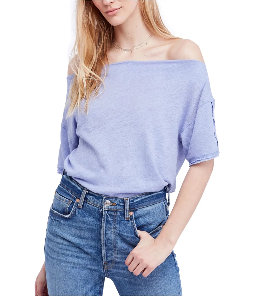 Camiseta básica Free People She So Cool para mujer, cielo, S