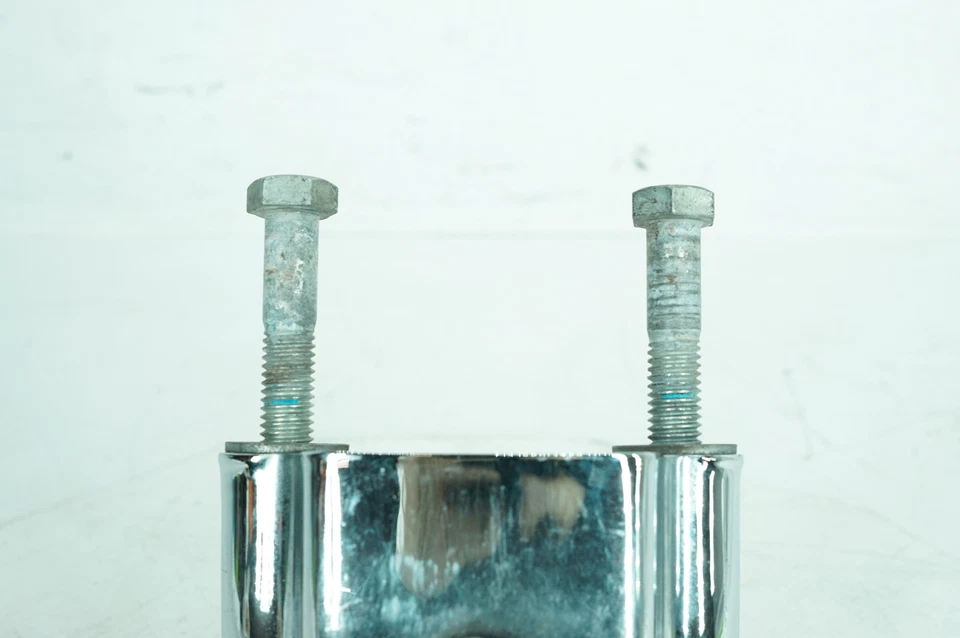 2005 Harley Sportster XL1200 C Custom OEM Front Handlebar Riser Top Clamp Chrome - Image 3 of 4