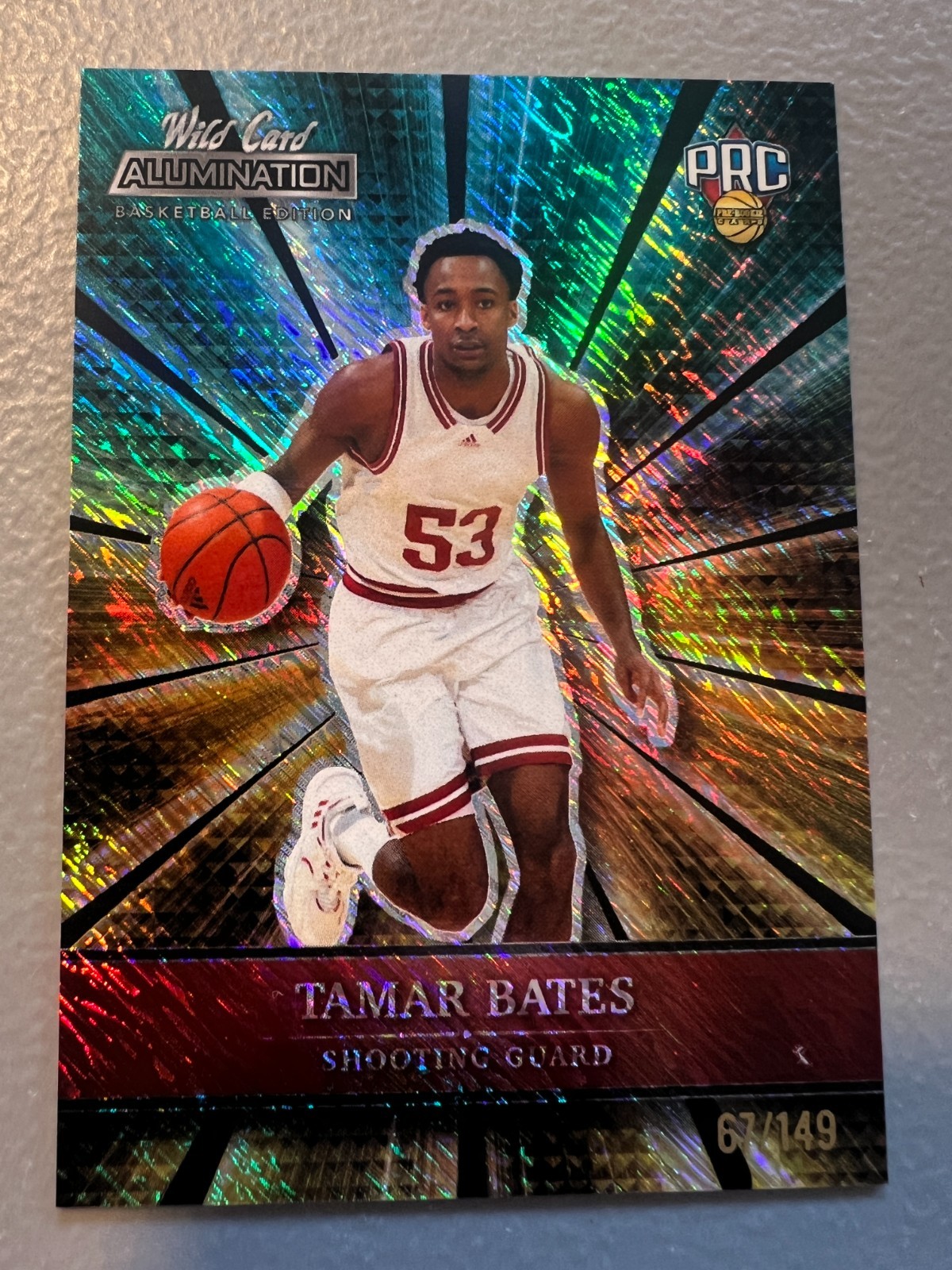 2021-22 Wild Card Alumination - Tamar Bates ( Indiana ) #ABC-69 Rookie RC /149