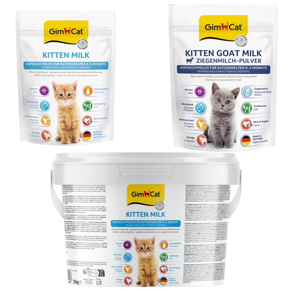 GIMBORN GimCat Aufzuchtsmilch, Gimpet Cat Milk, Ziegenmilch Kitten
