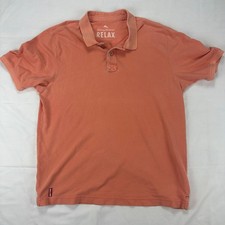 Men's Coral Polo Shirt XL 100 Cotton Island Modern Fit Tommy Bahama Relax