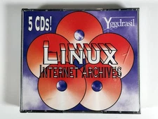 Linux Internet Archives 5-CD Set (Yggdrasil, 1995) – Debian 0.93 Rare VTG