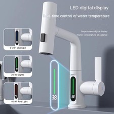 Intelligent Digital Display Faucet Pull-out Basin Faucet Temperature Digital Dis