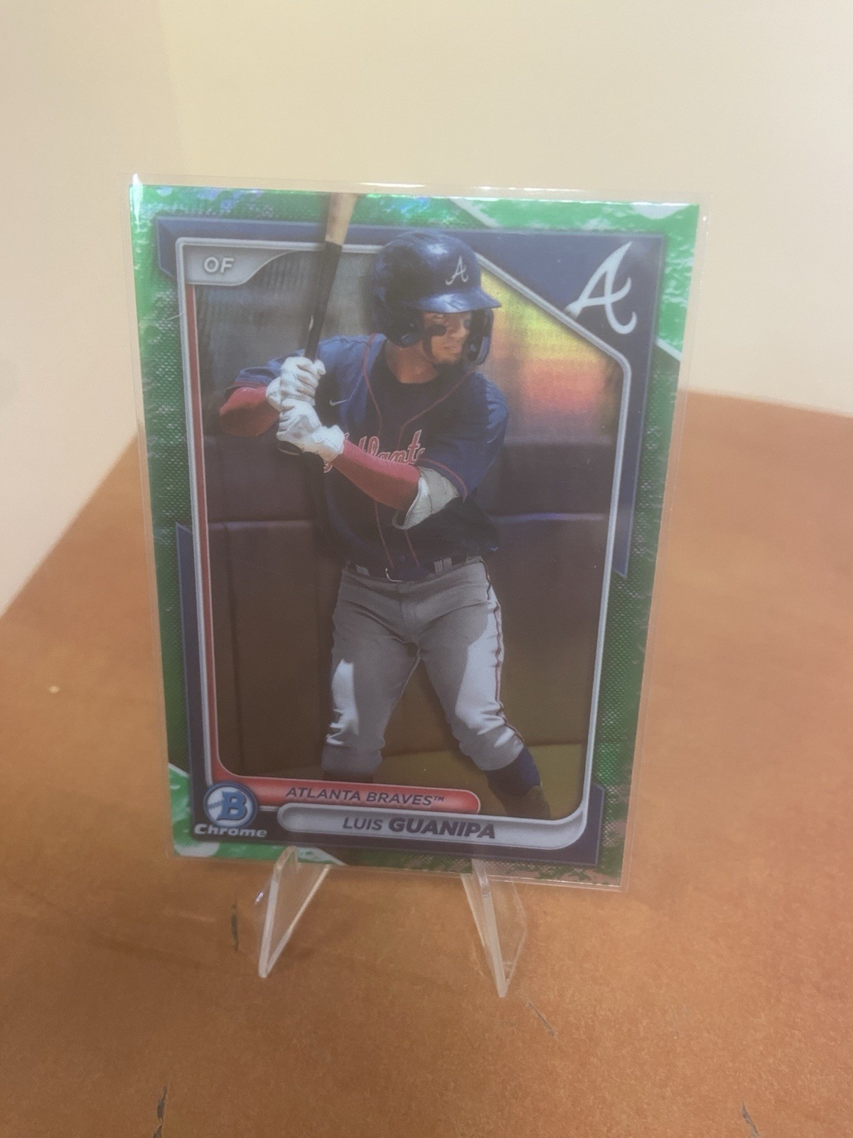 2024 Bowman Chrome Prospects Luis Guanipa #BCP-118 Green Border Holo