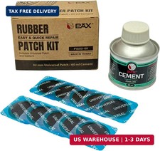 30Pcs 32Mm Dia round Universal Tube and Tire Patch Kit Heavy Duty, with 1Pc 60Ml