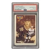 Larry Robinson Signed 1991 Pinnacle #382 Los Angeles Kings Hockey Card PSA/DNA - Image 3 of 4