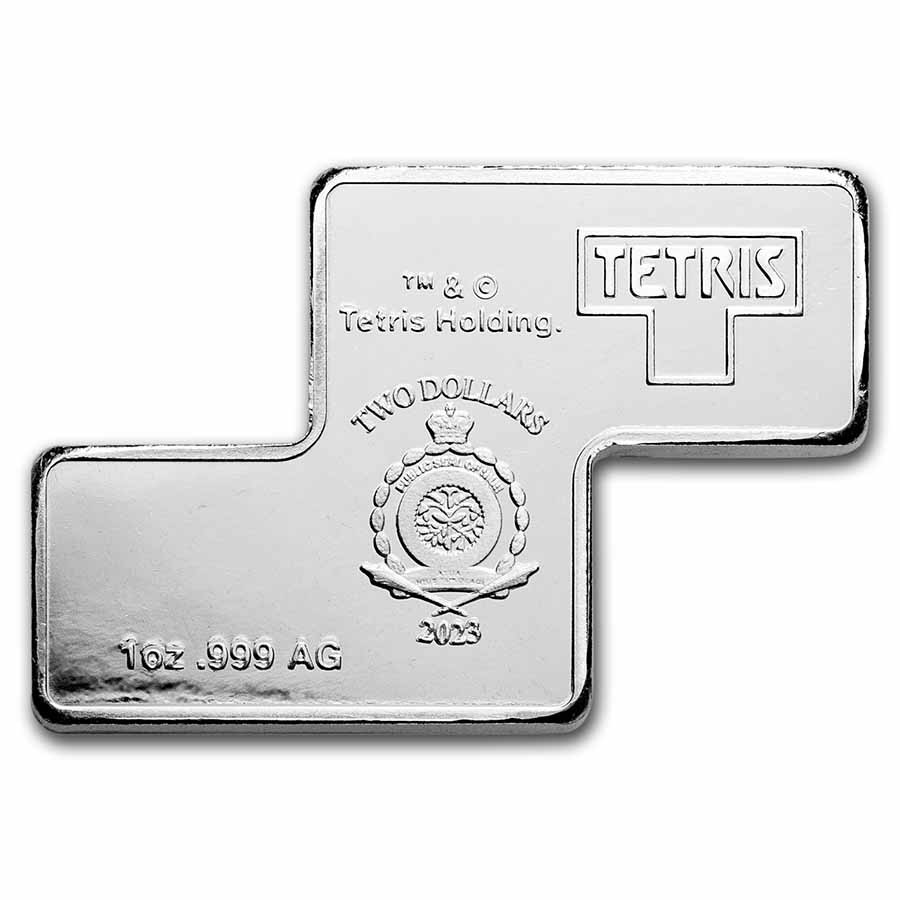 2023 テトリス銀貨 1オンス Z型 2023 Tetris™ Niue 1 oz Silver $2 Z-Tetrimino Block | eBay