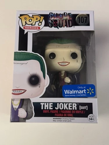 Funko Pop! Vinyl: DC Universe - The Joker - Walmart (Exclusive) #107 +protector