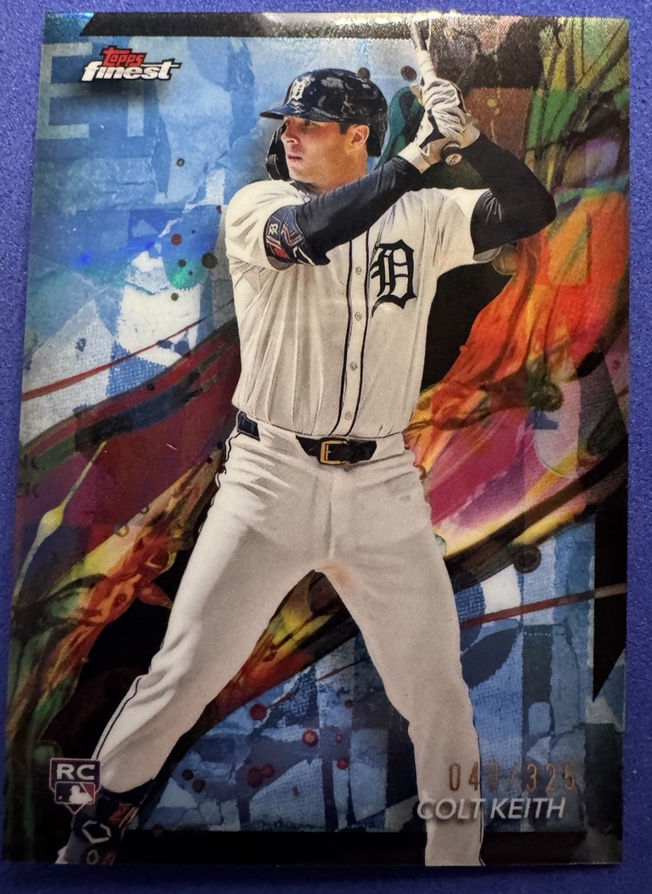 2024 Topps Finest - Common Colt Keith #38 Sky Blue Refractor /325 (RC)
