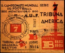 1930 WORLD CUP SEMI-FINAL - Uruguay v Yugoslavia Ticket - 6"x5" reprint