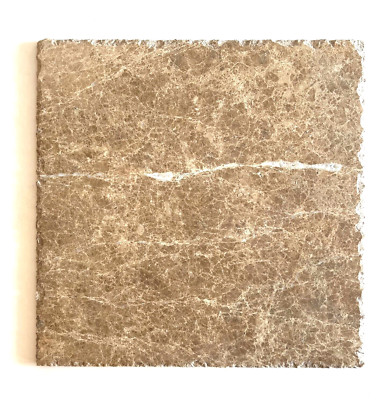 Emperador Light 16x16 Brushed and Chiseled Marble Floor and Wall Tile Backsplash