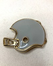 FOOTBALL HELMET Belt Buckle gray  gold - generic no team.