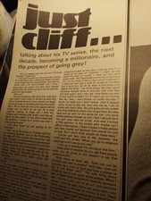 Xm19 Ephemera 1968 Article Cliff Richard Just Cliff