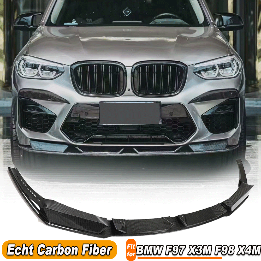 Passt für BMW F97 X3 M F98 X4 M 2019-2024 Carbon Frontlippe Front Spoiler Lippe