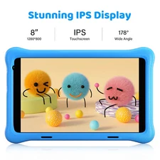 Kids Tablet 8 inch Android 12 Tablet for Kids 3-12, 2GB RAM 32GB ROM Parent Cont