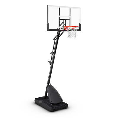 Spalding 54'' Shatter-Proof Portable Basketball Hoop System - Exacta Height 