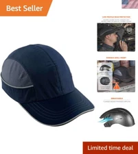 Lightweight Navy Bump Cap - Comfortable Head Protection with Reflective Piping