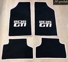 Tapis De Sol Pour Peugeot 205 GTI Noir Blanc Velours 1983-87