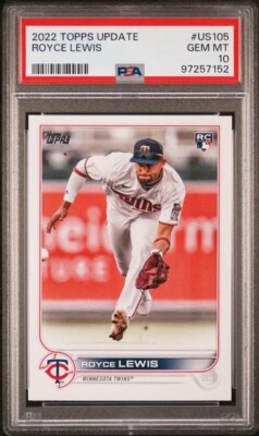 ROYCE LEWIS 2022 Topps Update #US105 Rookie RC PSA 10 Minnesota 
