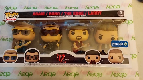 Funko Pop! Rocks:U2 - Zoo TV- 4 Pack Vinyl Figure Bono Edge Adam Larry