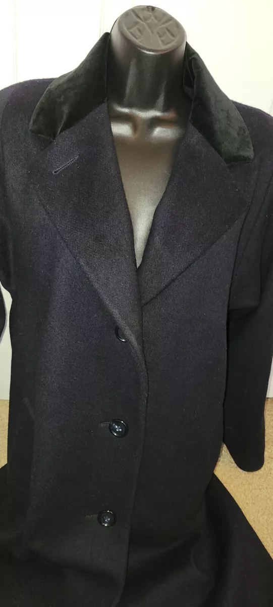 Velvet collar coat womens cheap