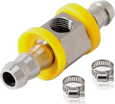 #ad 1 2quot; Fuel Line Fuel Pressure Barbed Push Lock T Fitting Adapter with 1 8 27 NPT $13.95