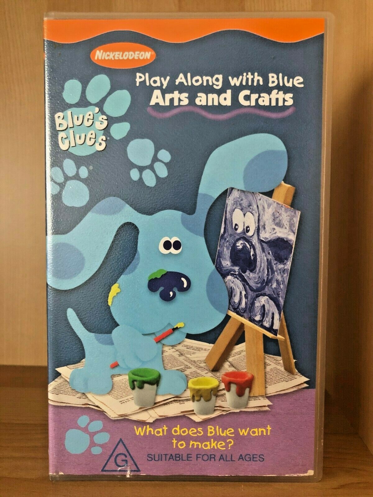 BLUE'S CLUES ~ PLAY ALONG WITH BLUE ~ ARTS AND CRAFTS ~ RARE VHS VIDEO ...